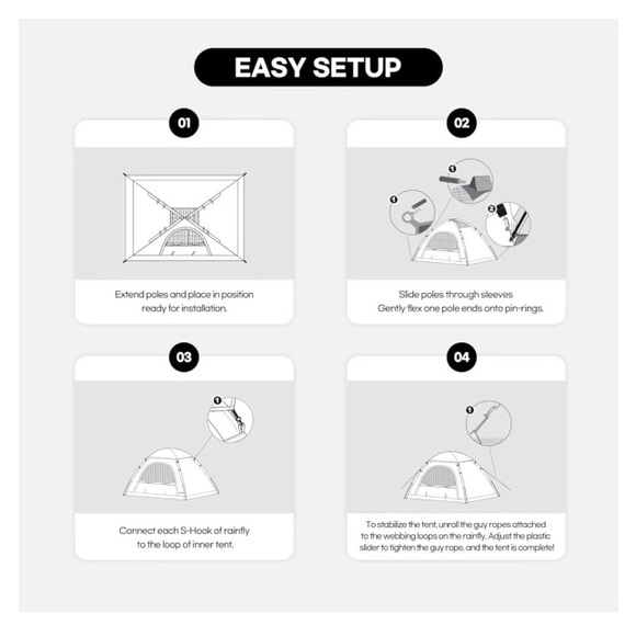 IDOOGEN Navy Blue and Gray Tent - Picture 4 of 11